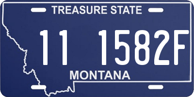 MT license plate 111582F