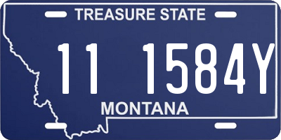 MT license plate 111584Y