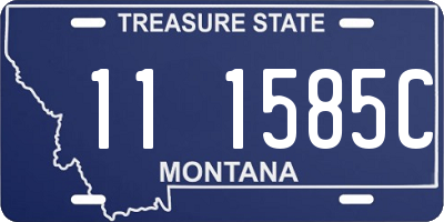 MT license plate 111585C