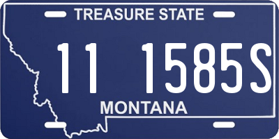 MT license plate 111585S
