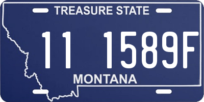 MT license plate 111589F