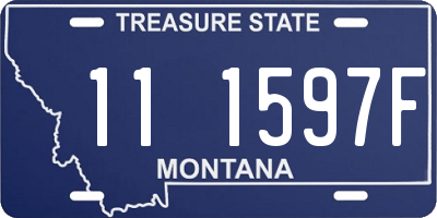 MT license plate 111597F