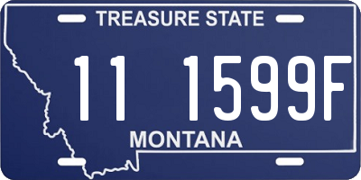 MT license plate 111599F