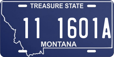 MT license plate 111601A