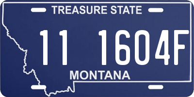 MT license plate 111604F