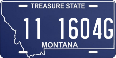 MT license plate 111604G