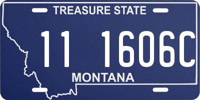 MT license plate 111606C