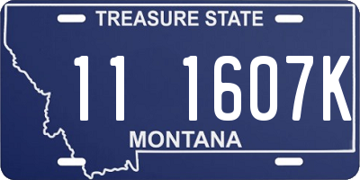 MT license plate 111607K