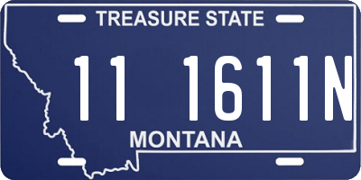 MT license plate 111611N