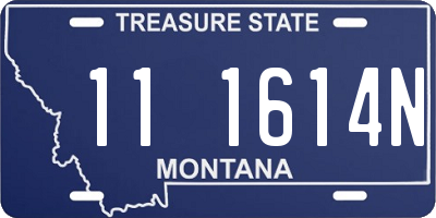 MT license plate 111614N