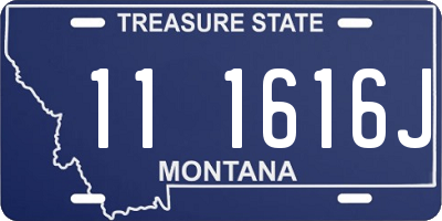 MT license plate 111616J