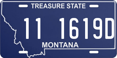 MT license plate 111619D