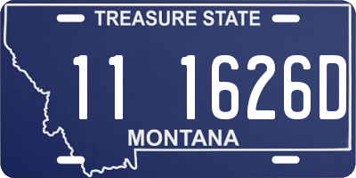 MT license plate 111626D