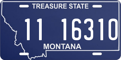 MT license plate 111631O