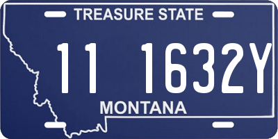 MT license plate 111632Y