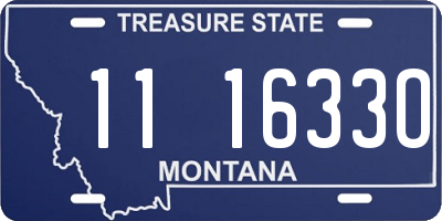 MT license plate 111633O