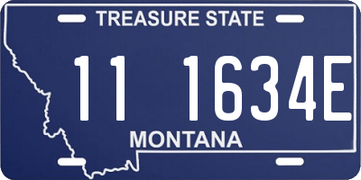 MT license plate 111634E