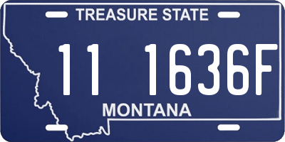 MT license plate 111636F