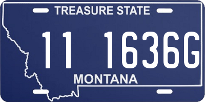 MT license plate 111636G