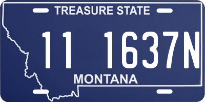 MT license plate 111637N