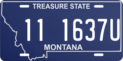MT license plate 111637U