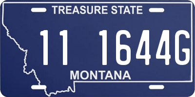 MT license plate 111644G
