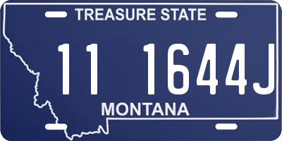 MT license plate 111644J