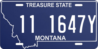 MT license plate 111647Y