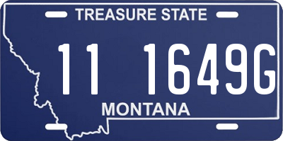 MT license plate 111649G