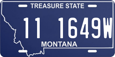 MT license plate 111649W