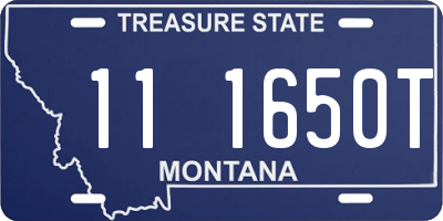 MT license plate 111650T