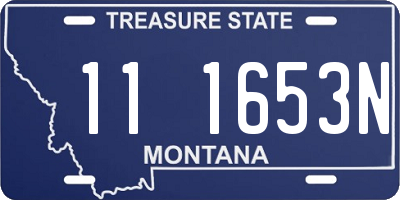 MT license plate 111653N