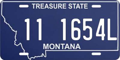 MT license plate 111654L