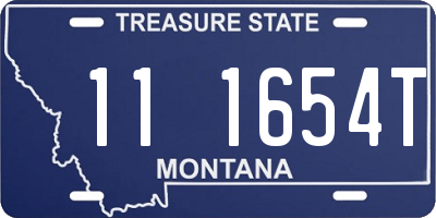 MT license plate 111654T