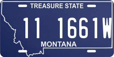 MT license plate 111661W