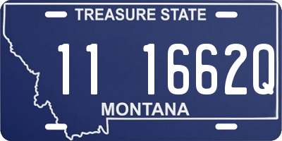 MT license plate 111662Q