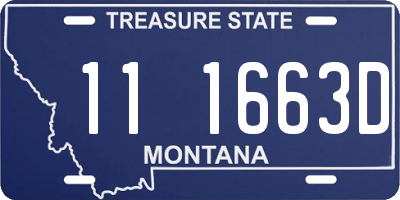 MT license plate 111663D