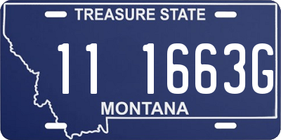 MT license plate 111663G