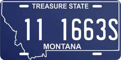 MT license plate 111663S