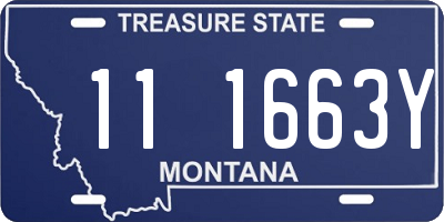 MT license plate 111663Y