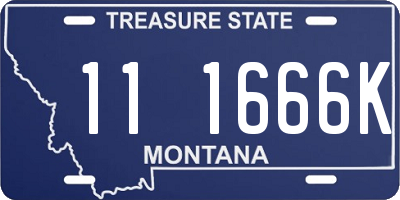MT license plate 111666K