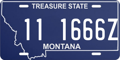 MT license plate 111666Z