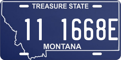 MT license plate 111668E