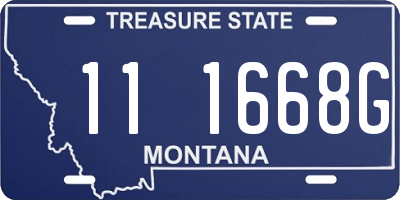 MT license plate 111668G