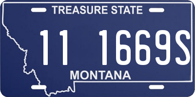 MT license plate 111669S