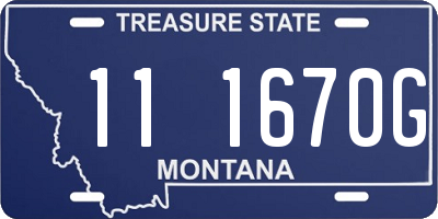 MT license plate 111670G