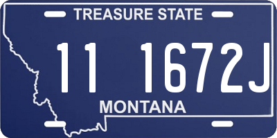 MT license plate 111672J