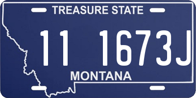 MT license plate 111673J