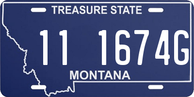 MT license plate 111674G