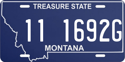 MT license plate 111692G